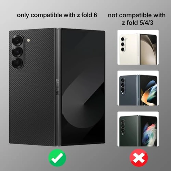 liuziyi for Samsung Galaxy Z Fold 6 Case with Integrate Thinner Pen Holder, Built in Screen Protector, for Round Shape Magsafe Accessories, Adjustable Metal Stand, Magnetic 2024, Clear by liuziyi - Image 2