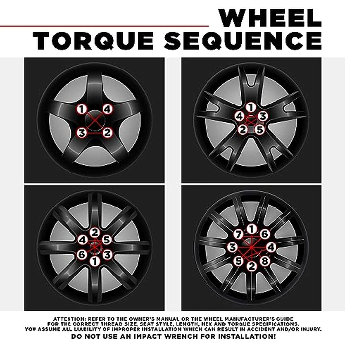 White Knight 1707SBK-20AM 12mm x 1.50 Thread Size Black Chrome Bulge Acorn Lug Nut, 20-Pack by White Knight - Image 6