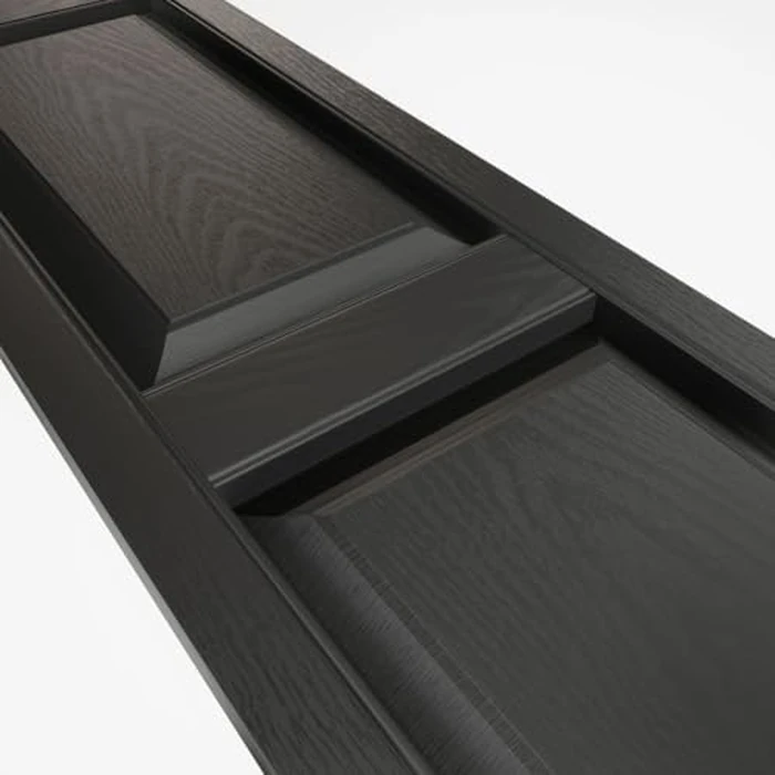14 3/4"W x 43"H Lifetime Vinyl, Standard Two Equal Panels, Raised Panel Shutters, w/Installation Shutter-Lok's & Matching Screws (Per Pair), Black by Ekena Millwork - Image 7