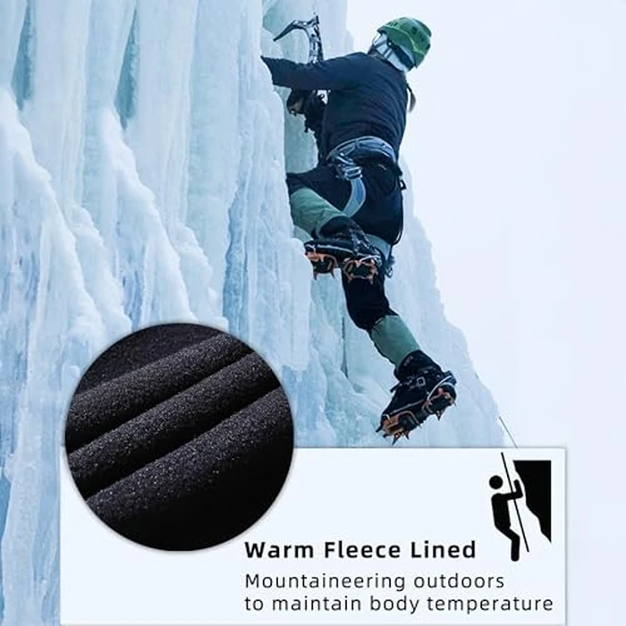 BenBoy Women's Outdoor Waterproof Windproof Fleece Slim Cargo Snow Ski Hiking Pants,Black XX-Large by BenBoy - Image 1