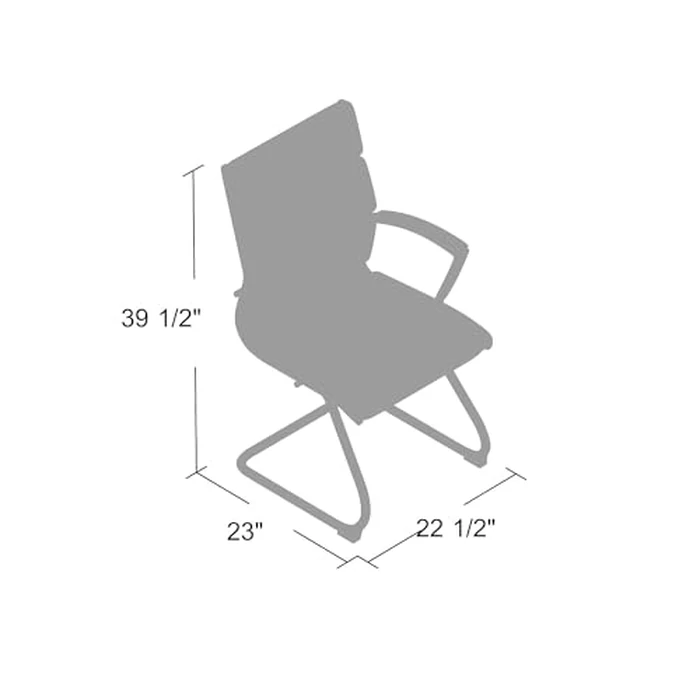 Boss Office Products (BOSXK Executive Guest Chair, Grey by Boss Office Products - Used - Acceptable condition