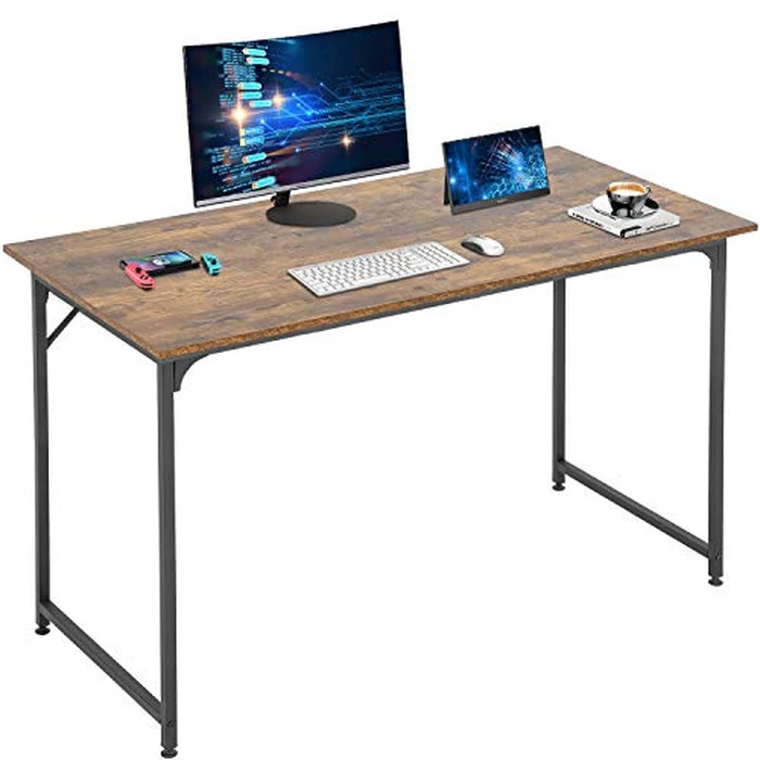 BestOffice Computer Desk Home Office Desk 48”W x 24”D Gaming Desk Corner Writing Black Large Student Art Modren Simple Style PC Wood and Metal Desk Workstation for Small Space,Vintage by BestOffice - Used - Like New condition - CA$47.87