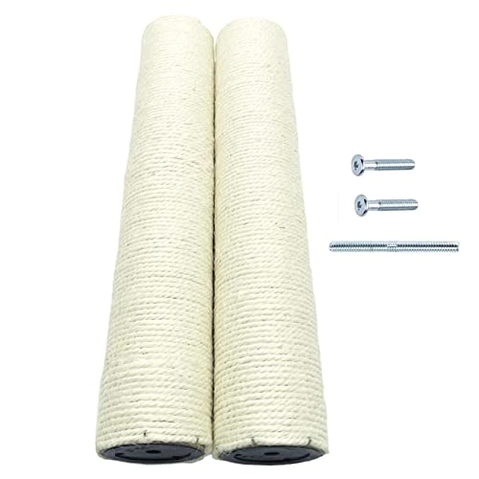 SHENGOCASE 2-Pack 17.7" L, Ø 2.75" Cat Tree Tower Accessories Replacement Post with M8 Bolt, DIY Cat Scratching Post Replacement Part Pole by SHENGOCASE - Used - Like New condition
