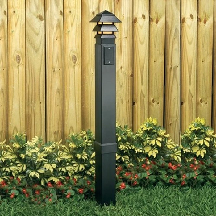 Arlington Industries GP37B-1 Gard-N-Post Outdoor Landscape Lighting Garden Post, 37-Inch, Black by ARLINGTON - Used - Very Good condition