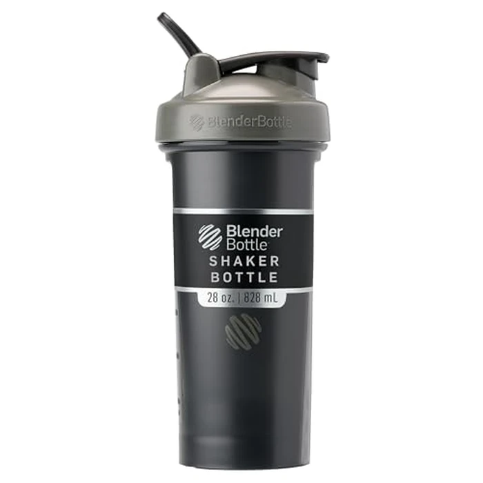 BlenderBottle Classic V2 Shaker Bottle Perfect for Protein Shakes and Pre Workout, 28-Ounce, Grey/Black by BlenderBottle - Used - Good condition - CA$12.73