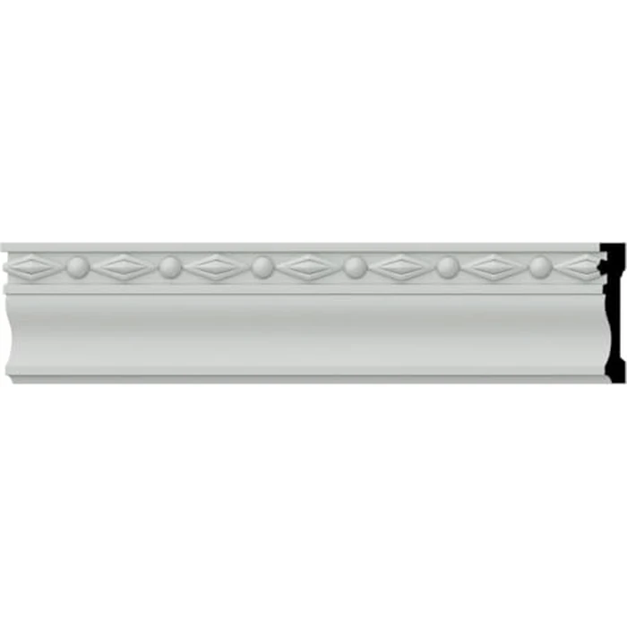 Endurathane Federal Chair Rail, 2 1/4"H x 1/2"P x 94 1/2"L, Factory Primed (2-Pack) by Ekena Millwork - Image 1