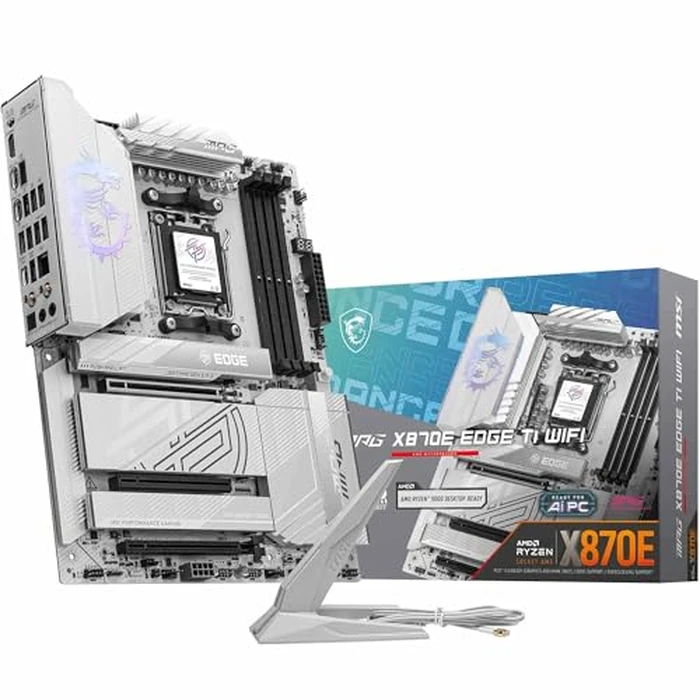 MSI MPG X870E Edge TI WiFi Gaming Motherboard (AMD Ryzen 9000/8000/7000 Series Processors, AM5, DDR5, PCIe 4.0, M.2, SATA 6Gb/s, USB 3.2 Gen 2, HDMI/DP, Wi-Fi 7, Bluetooth 5.3, 2.5Gbps LAN, ATX) by MSI - Used - Good condition - CA$320.84