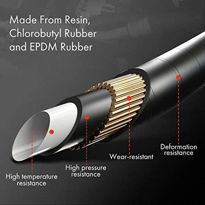 A-Premium A/C Suction Hose Assembly Compatible with Chevrolet Tahoe, Suburban 1500/2500, Avalanche 1500/2500 & GMC Yukon, Yukon XL 1500/2500 & Cadillac Escalade, Escalade ESV/EXT, Compressor to Evap by A-Premium - Image 4