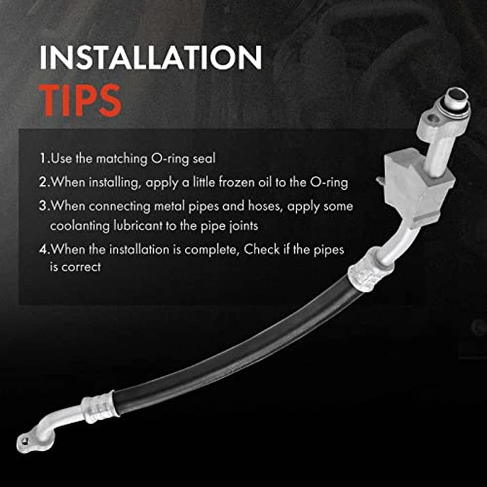 A-Premium A/C Suction Hose Assembly Compatible with Chevrolet Tahoe, Suburban 1500/2500, Avalanche 1500/2500 & GMC Yukon, Yukon XL 1500/2500 & Cadillac Escalade, Escalade ESV/EXT, Compressor to Evap by A-Premium - Image 6