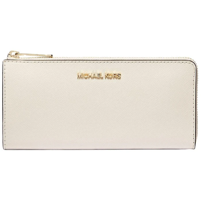 Michael Kors Jet Set Travel Large Saffiano Leather Quarter-Zip Wallet - LT Ceam by Michael Kors - Refurbished - Brand New condition - CA$141.98