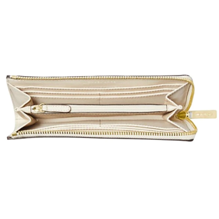 Michael Kors Jet Set Travel Large Saffiano Leather Quarter-Zip Wallet - LT Ceam by Michael Kors - Image 2