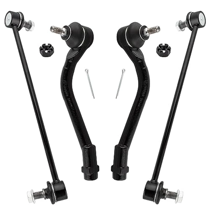 BOXI (Set of 4) Front Sway Bar End Links + Front Outer Tie Rod Ends Fit for Hyundai Sonata 2011 2012 2013 2014 L4 2.4L w/o Sport Suspension Excluding Hybrid Models | K750436 K750437 ES800717 ES800718 by BOXI - Used - Like New condition
