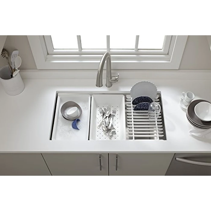 KOHLER Prolific(R) 33 Inch Workstation Stainless Steel Single Bowl - Undermount Kitchen Sink with Included Accessories, Kitchen Sinks Undermount Installation, K-5540-NA by Kohler - Image 2