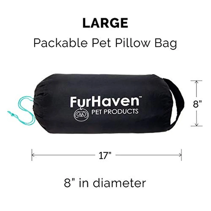 Furhaven Outdoor Travel Dog Bed for Large/Medium Dogs w/ Carry Bag, Washable & Foldable, Great for Crates & Kennels - Trail Pup Travel Pillow Mat w/ Stuff Sack Bag - Paprika/Camo-Paw, Large by Furhaven - Image 4