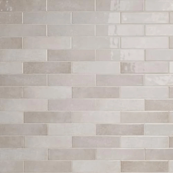 M S International Renzo Sterling 3 Inch x 12 Inch Glossy Ceramic Subway Tile for Bathroom, Kitchen Backsplash, Accent Wall, and Shower - GRAY-LIGHT by MSI - Used - Like New condition - US$10.62