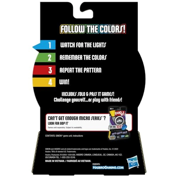 Hasbro Gaming Simon Micro Series Electronic Game for 1 or More Players, Classic Simon Gameplay in a Compact Size, Fun Party Game for Kids Ages 8+ by Hasbro Gaming - Image 4