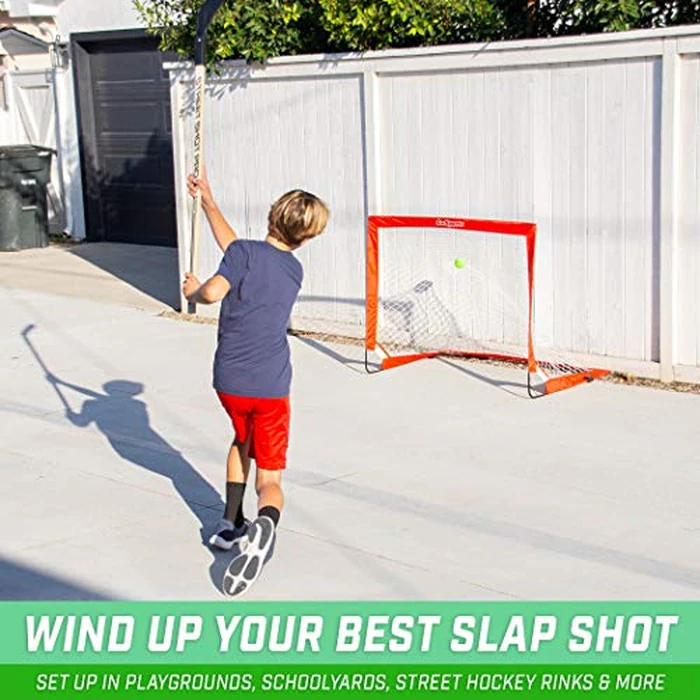 GoSports Hockey Street Set - Includes Pop-Up Goal and 2 Hockey Sticks with 2 Balls by GoSports - Image 4