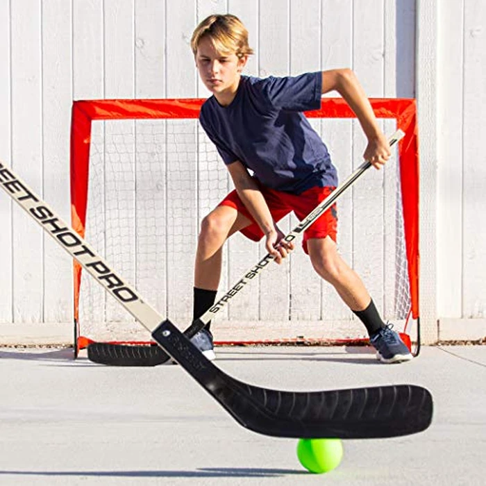 GoSports Hockey Street Set - Includes Pop-Up Goal and 2 Hockey Sticks with 2 Balls by GoSports - Image 7