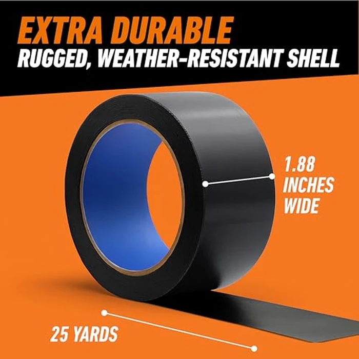 Gorilla All Weather Duct Tape, Black, 1.88" x 25 yd (Pack of 1) - UV and Temperature Resistant Waterproof Tape for Outdoor Repairs by GORILLA - Image 6
