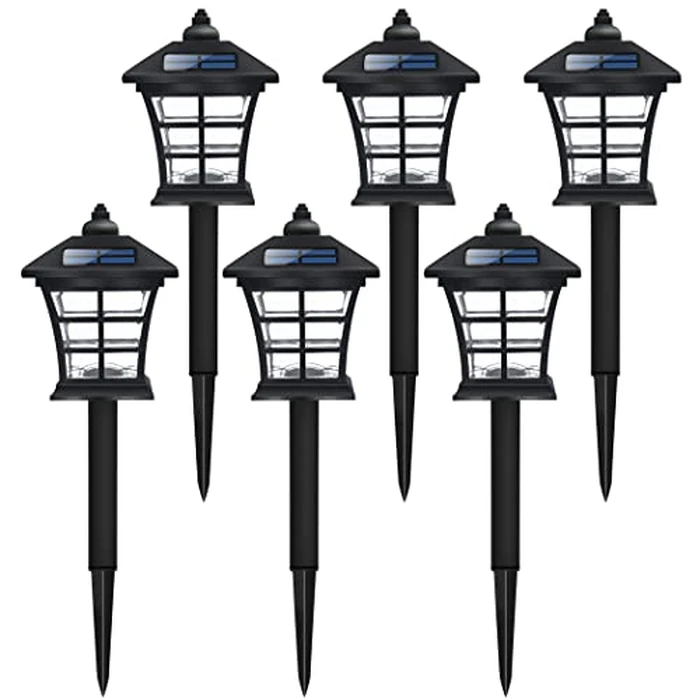 Twinkle Star 6 Pack Solar Pathway Lights Outdoor Solar Garden Lights Solar Powered Landscape Lighting for Yard Patio, Garden, Walkway by Twinkle Star - Image 1