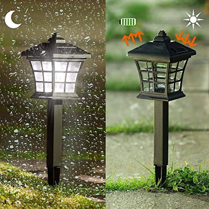 Twinkle Star 6 Pack Solar Pathway Lights Outdoor Solar Garden Lights Solar Powered Landscape Lighting for Yard Patio, Garden, Walkway by Twinkle Star - Image 3