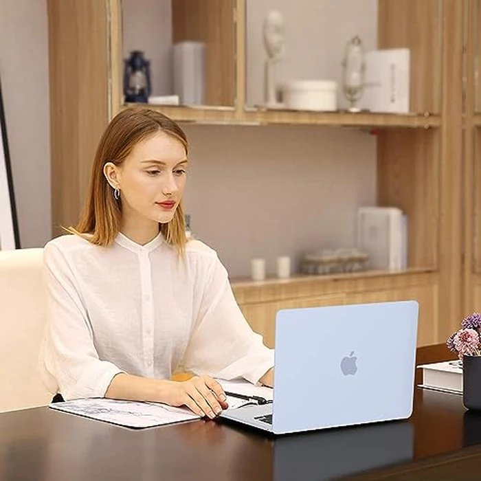 MOSISO Compatible with MacBook Air 15 inch Case M5 2026 M4 2025 M3 M2 2024 2023 A3448 A3241 A3114 A2941, Hard Shell&Keyboard Cover&Screen Film&Type C, Great for Study Travel Work, Pastel Blue by MOSISO - Image 6