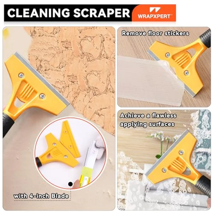 WRAPXPERT Peel and Stick Wallpaper Tools,Wallpaper Smoothing Tool Kit with Smoother,Edge Guider,Paste Brush for Backsplash Tile,Contact Paper by WRAPXPERT - Image 4