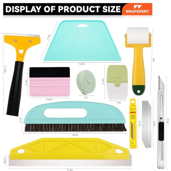 WRAPXPERT Peel and Stick Wallpaper Tools,Wallpaper Smoothing Tool Kit with Smoother,Edge Guider,Paste Brush for Backsplash Tile,Contact Paper by WRAPXPERT - Image 7