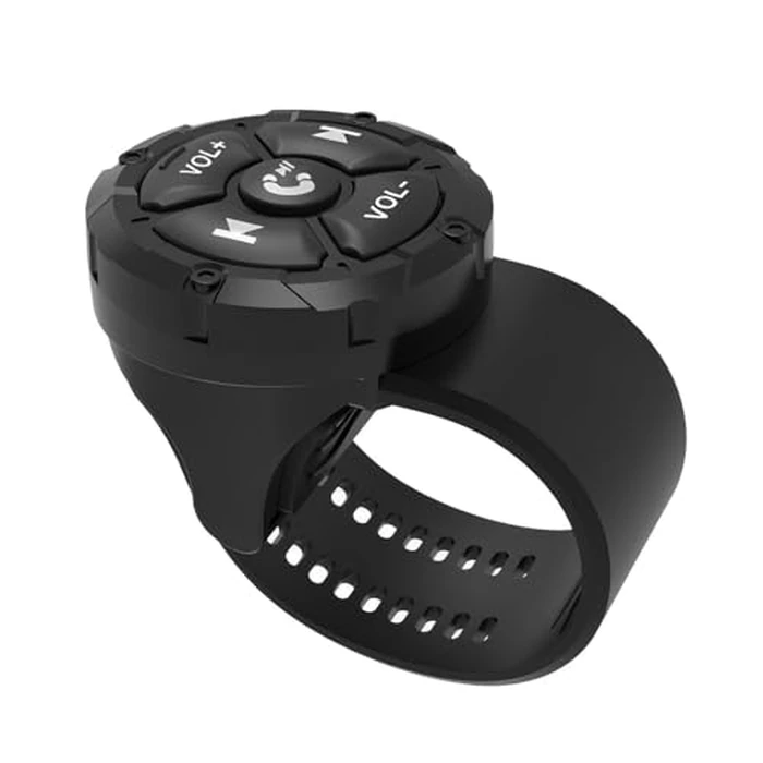 Jaesien Bluetooth Media Button Remote,Waterproof Wireless Music Controller for Car Bike Motorcycle,Steering Wheel Control Button Compatible for iPhone/Android Phone Black by Jaesien - Image 1