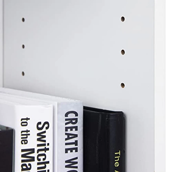 Furinno Jaya Book Shelf, 5-Tier Bookshelf, Bookcase with Adjustable Shelves, 9.5 x 24.5 x 71.2, for Living Room, Bedroom, Home Office, White by Furinno - Image 4