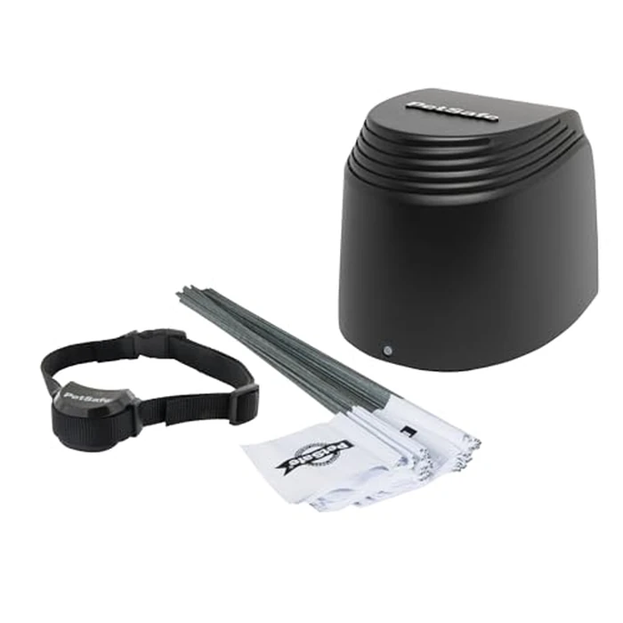 PetSafe Stay & Play Compact Wireless Fence, LCD Screen to Adjust The Circular Boundary, Secure up to a 3,000 Square Metre Area, Use for All Your Pets, Portable System by PetSafe - Used - Very Good condition - CA$259.99