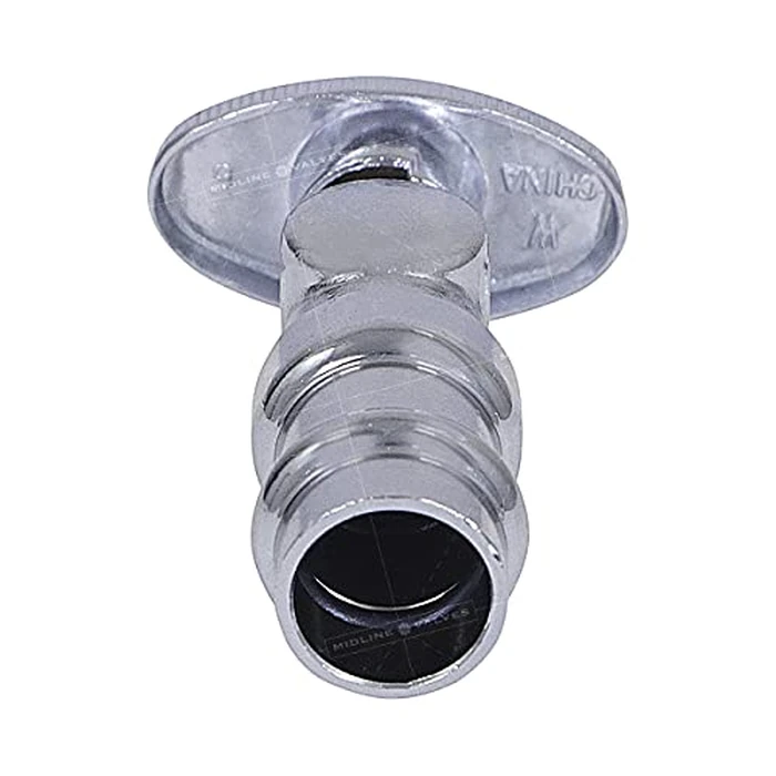 Midline Valve 92325QS-NL-Q 1/4 Turn Press Angle Stop Valve, 1/2" Press x 1/4" OD, Chrome Plated Brass by Midline Valve - Image 2
