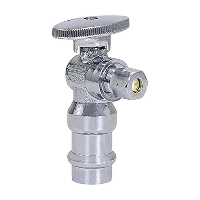 Midline Valve 92325QS-NL-Q 1/4 Turn Press Angle Stop Valve, 1/2" Press x 1/4" OD, Chrome Plated Brass by Midline Valve - Image 4