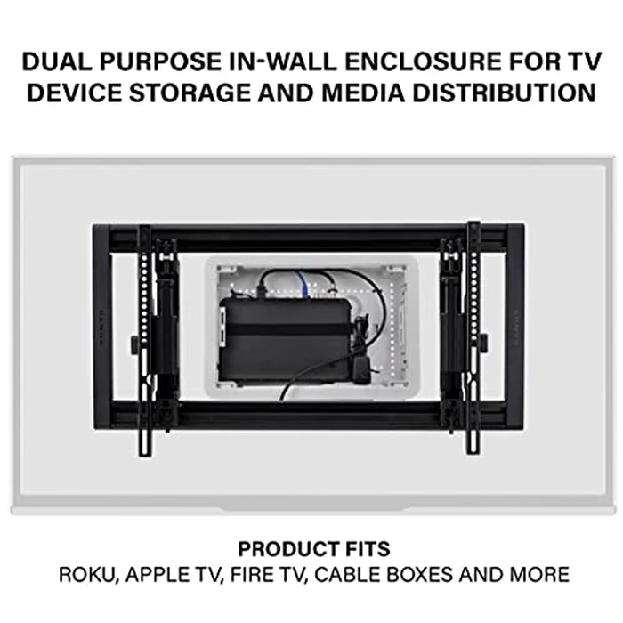 Legrand 9 Inch in-Wall Enclosure for TVs and Media Devices - Dual Purpose Electrical and Storage Box, White, Recessed Mount by On-Q - Image 2