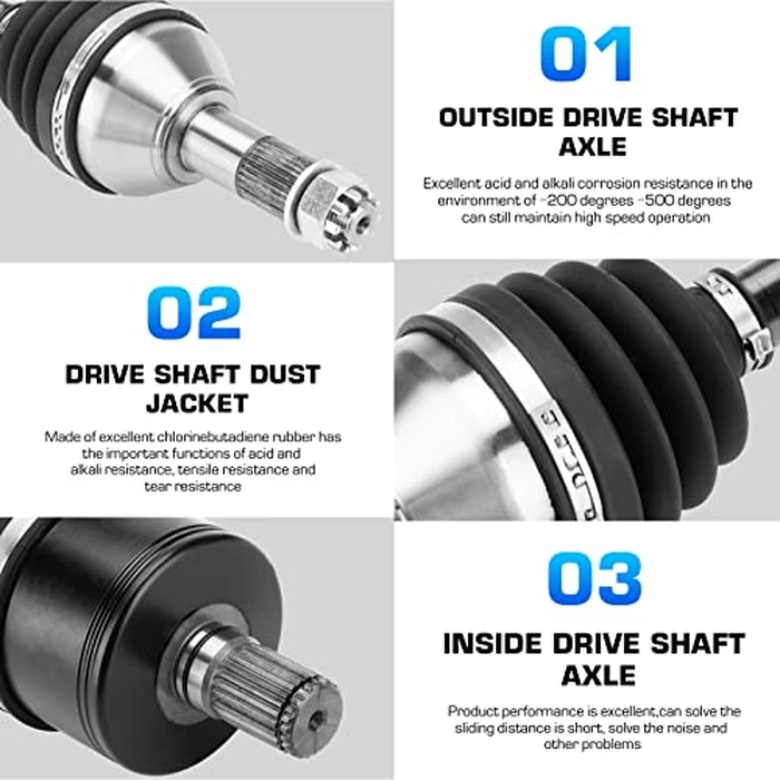 Rear Left/Right CV Axle for Can-Am Maverick Sport 1000/DPS/MAX2019+, Can-Am Commander XT 1000R /XT-P 1000R/MAX XT 1000R/MAX XT-P 1000R 2021+, Replace for 705502552, 1 Rear Axle by ISEYEC - Image 3