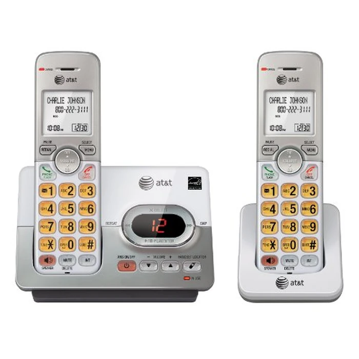 AT&T EL52203 2-Handsets Cordless Phone System with Answering System, Caller ID/Call Waiting - DECT 6.0 - Upto 14 Minutes Recording Time by AT&T - Used - Acceptable condition - CA$29.99