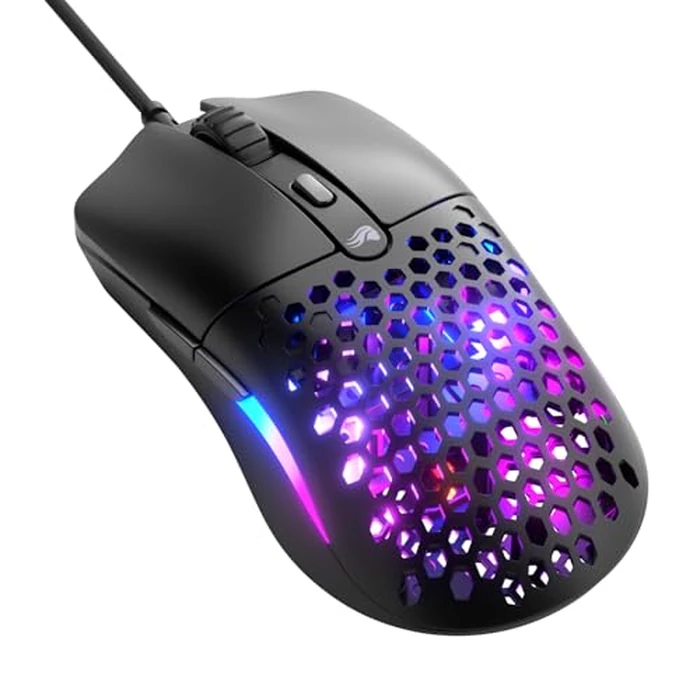 GLORIOUS Model O Eternal Ultralight RGB Gaming Mouse - Wired - 55g Lightweight - Customizable RGB Lighting - 6 Programmable Buttons - Symmetrical Design - 12K DPI Optical Sensor - PC/Mac - Black by GLORIOUS - Image 1