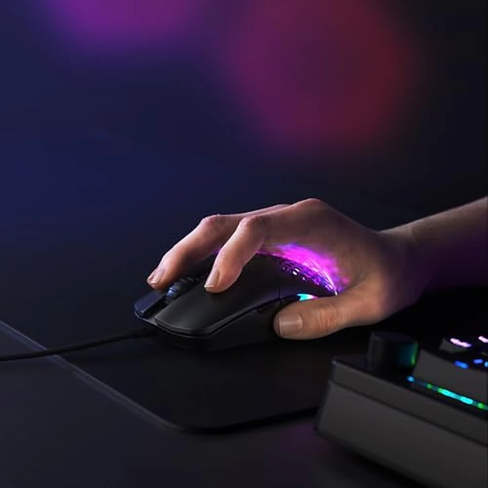 GLORIOUS Model O Eternal Ultralight RGB Gaming Mouse - Wired - 55g Lightweight - Customizable RGB Lighting - 6 Programmable Buttons - Symmetrical Design - 12K DPI Optical Sensor - PC/Mac - Black by GLORIOUS - Image 2