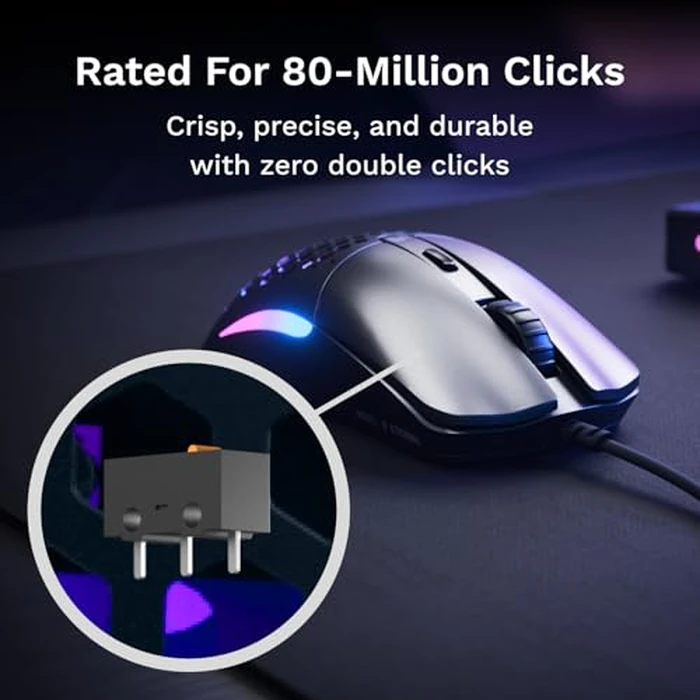 GLORIOUS Model O Eternal Ultralight RGB Gaming Mouse - Wired - 55g Lightweight - Customizable RGB Lighting - 6 Programmable Buttons - Symmetrical Design - 12K DPI Optical Sensor - PC/Mac - Black by GLORIOUS - Image 6