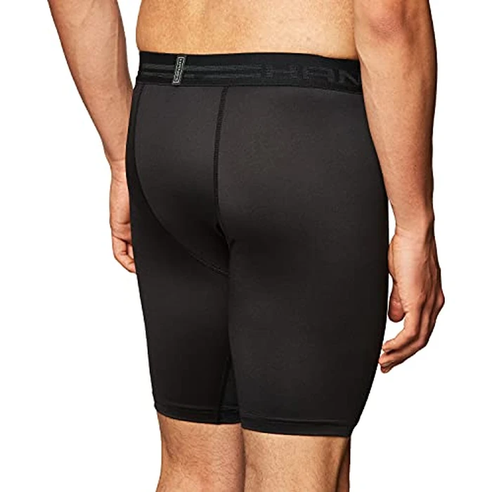 Hanes mens Sport Performance Compression Short, Ebony/Ebony, Small US by Hanes - Image 3