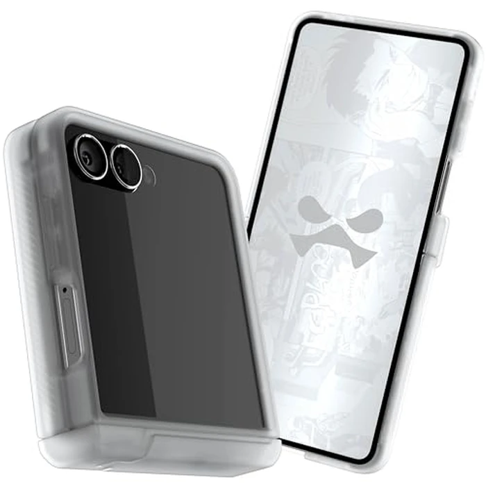 Ghostek Covert Clear Galaxy Z Flip7 Case with Built-in Kickstand, MagSafe and Full Hinge Protection Designed for 2025 Samsung Galaxy Flip 7 (6.9") (Clear Matte) by Ghostek - Used - Acceptable condition