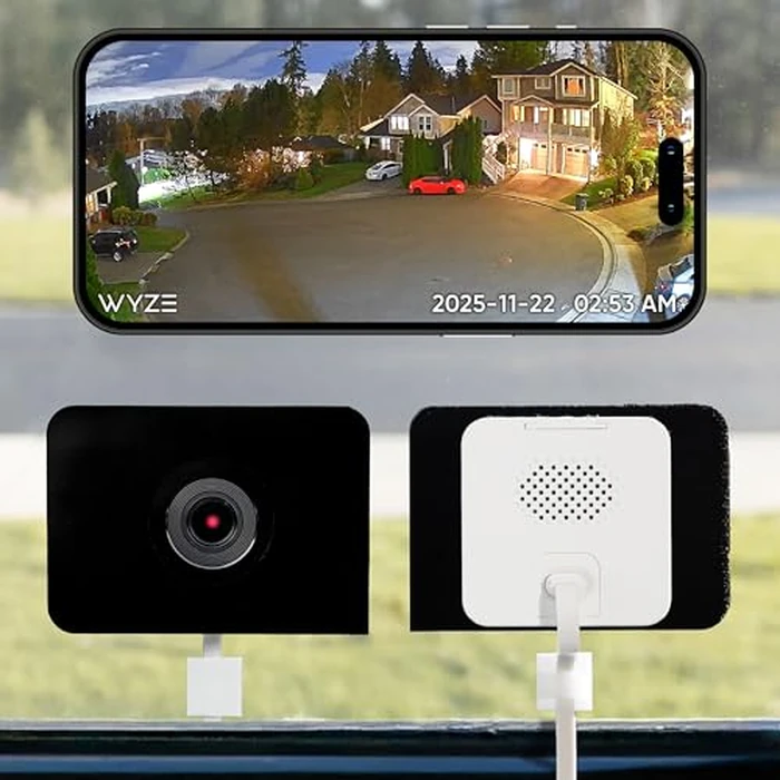 Wyze Window Camera, WiFi Indoor HD Home Security Camera, Upgraded Color Night Vision, Anti-Glare, AI-Powered Motion Detection, Easy & Quick Setup, 24/7 Recording, Works w/Alexa & Google by WYZE - Image 1