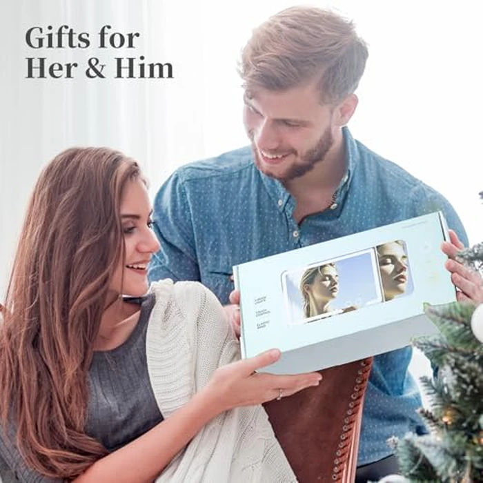 Car sun visor makeup mirror, equipped with 3x magnifying glass and three-color adjustable brightness soft light mirror, rechargeable, suitable for all models (White) by Generic - Image 7