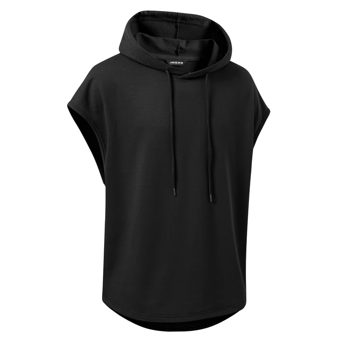 JMIERR Men's Sleeveless Drawstring Hooded Tank Tops T-Shirt - Casual Fashion Slim Fit Cotton Muscle Hoodies Sweatshirts Tee Shirt for Gym Workout Daily Wear, S, Black by JMIERR - Image 8
