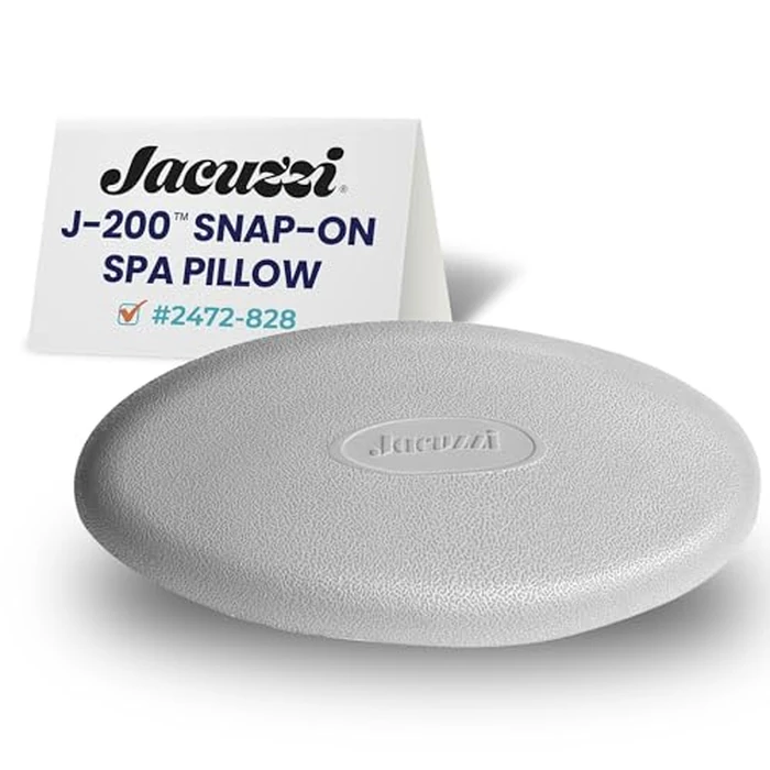 Jacuzzi J-200 Series Spa Pillow - Oval Snap-in Hot Tub Headrest for 2008+, Part #2472‑828, Replacement Spa Pillow, Upgrade Comfort, Tool-Free Installation, Easy to Clean, Long-Lasting Support by Jacuzzi - Image 1