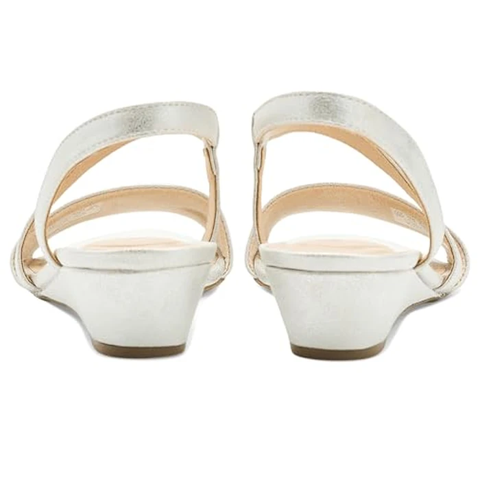 LifeStride Women's Yasmine Wedge Sandal, Silver 1, 8.5 Wide by LifeStride - Image 7