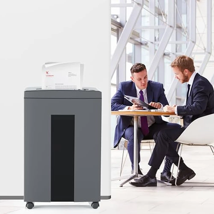 WOLVERINE 18-Sheet 60 Mins Running Time Cross Cut High Security Level P-4 Heavy Duty Paper/CD/Card Ultra Quiet Shredder for Home Office with 6 Gallons Pullout Waste Bin SD9611 (Grey ETL) by Wolverine - Image 7