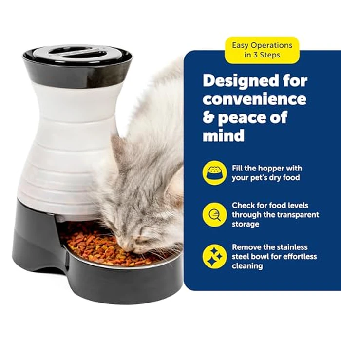 PetSafe Healthy Pet Food Station - Automatic Indoor Gravity Cat & Dog Feeder - Space-Saving Self Feeder - Easy to Clean - Medium - Up to 4 lb Kibble Capacity by PetSafe - Image 7