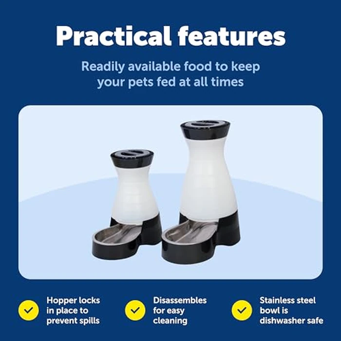 PetSafe Healthy Pet Food Station - Automatic Indoor Gravity Cat & Dog Feeder - Space-Saving Self Feeder - Easy to Clean - Medium - Up to 4 lb Kibble Capacity by PetSafe - Image 8