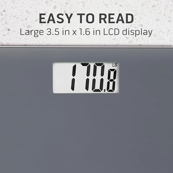 Health o meter Extra Wide Digital Bathroom Scale - 500 lb Capacity, 13.5"x11.8" Platform, Tracks 4 Users, 3.5" LCD Display, Precision Weighing, 2 AAA Batteries - Accurate, Easy to Read, Durable by Health o meter - Image 3